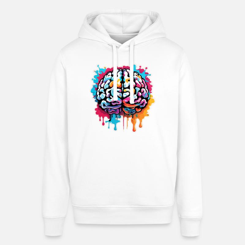 Brain / Knowledge / Intelligence / Clever / Thinking - Stanley/Stella SOUNDER Unisex Hoodie - white