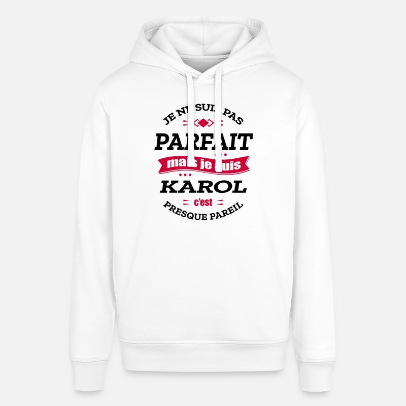 KAROL PARFAIT - PRENOM KAROL - Sweat à capuche SOUNDER Stanley/Stella Unisexe - blanc