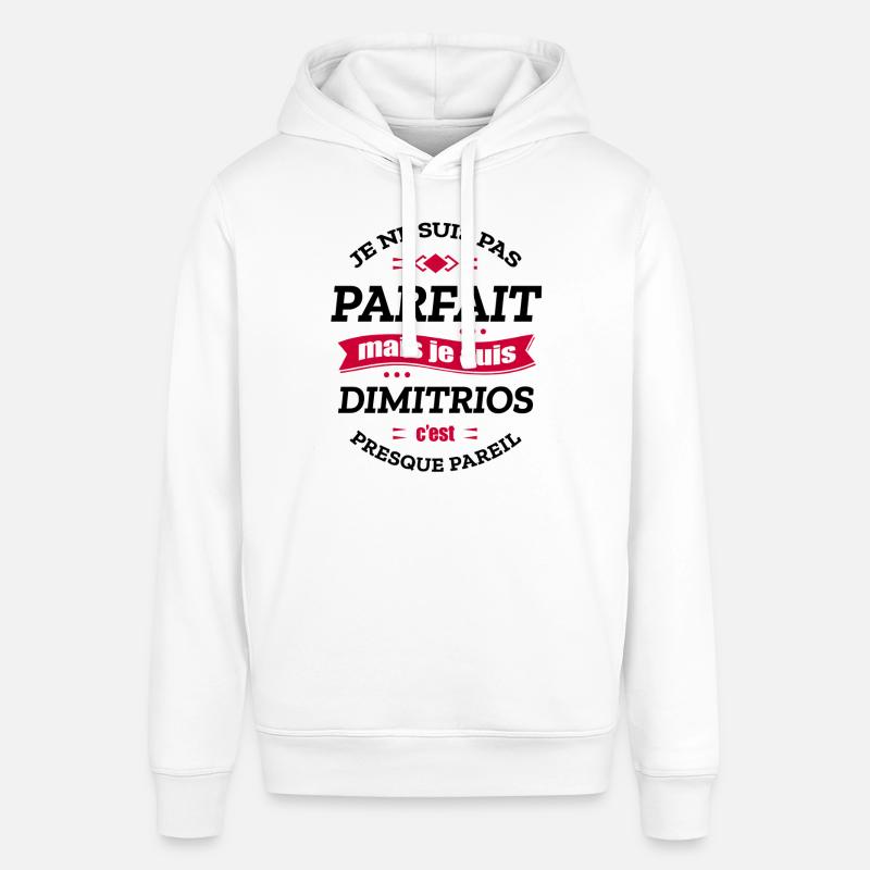 DIMITRIOS PARFAIT - PRENOM DIMITRIOS - Sweat à capuche SOUNDER Stanley/Stella Unisexe - blanc