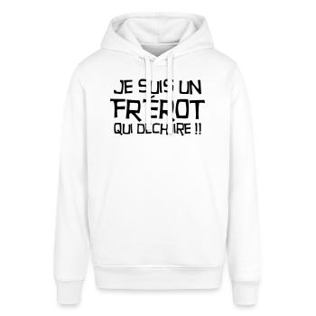 Frère Frangin Frere Naissance Bébé Frérot - Sweat à capuche SOUNDER Stanley/Stella Unisexe - blanc - Devant - Alina (178cm) & Michal (187cm)