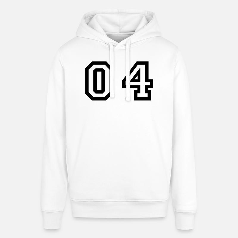 Nummer - 04 - Null vier - Stanley/Stella Unisex Hoodie SOUNDER - Weiß