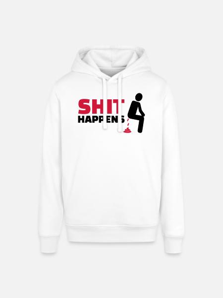 Shit happens - Sweat à capuche SOUNDER Stanley/Stella Unisexe - blanc