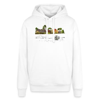 Ländliche Landschaft - Stanley/Stella Unisex Hoodie SOUNDER - Weiß - Vorne - Alina (178cm) & Michal (187cm)
