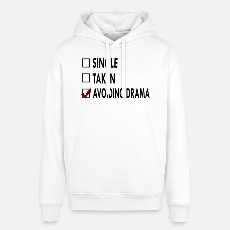 SINGLE noir blanc AVOIDING - Sweat à capuche SOUNDER Stanley/Stella Unisexe - blanc