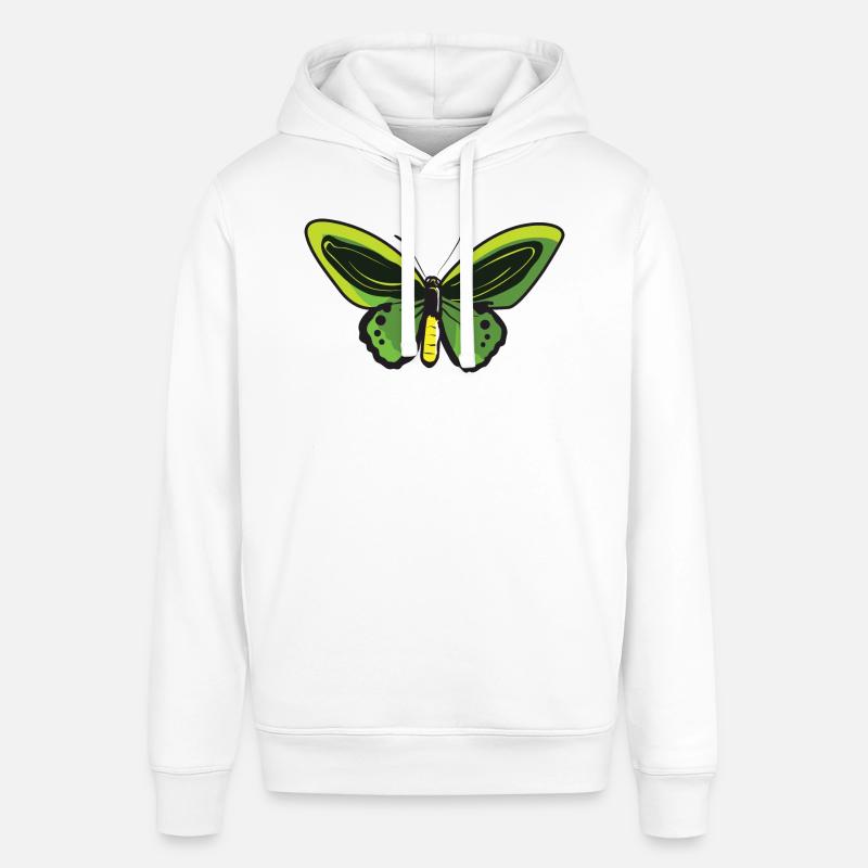 Papillon citron Papillon Papillon papillon - Sweat à capuche SOUNDER Stanley/Stella Unisexe - blanc