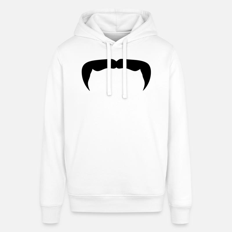 Hipster-Schnurrbart Schnurrbart Bart beard12 - Stanley/Stella Unisex Hoodie SOUNDER - Weiß