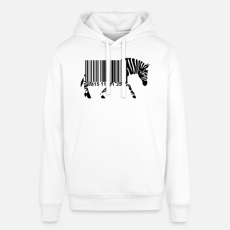 Strichcode Zebra - Stanley/Stella Unisex Hoodie SOUNDER - Weiß