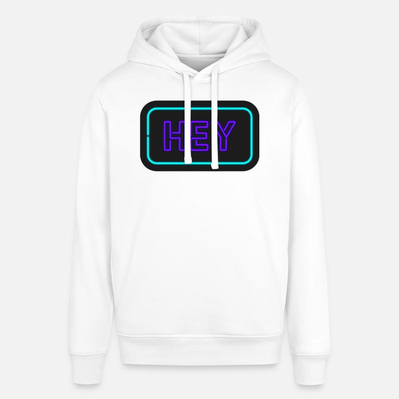Hé le néon bouclier design - Sweat à capuche SOUNDER Stanley/Stella Unisexe - blanc
