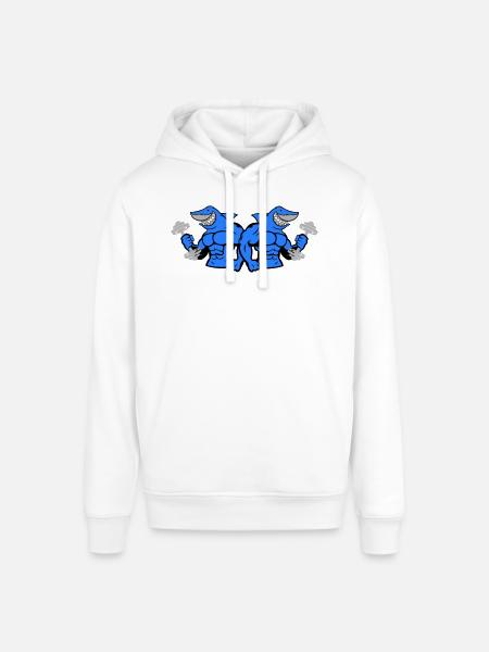 Shark Hai Bodybuilding 2 - Stanley/Stella SOUNDER Unisex Hoodie - white