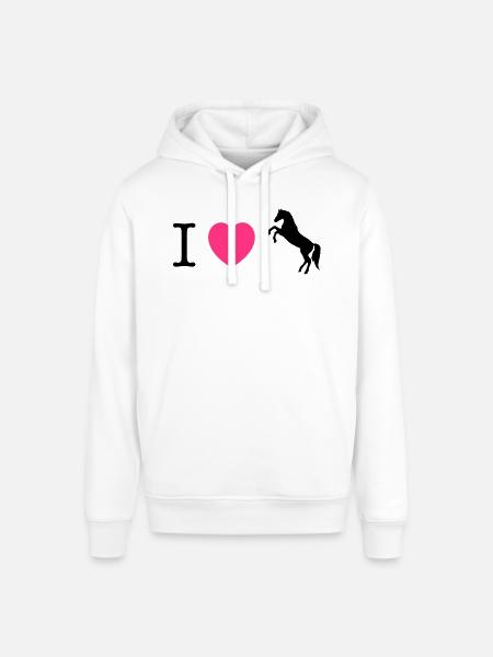 Ich liebe Pferde / Ponys - Stanley/Stella Unisex Hoodie SOUNDER - Weiß