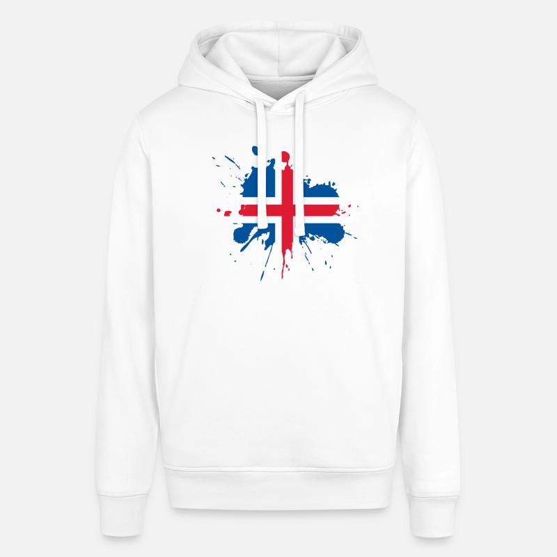 Conception du drapeau de l’Islande - Sweat à capuche SOUNDER Stanley/Stella Unisexe - blanc