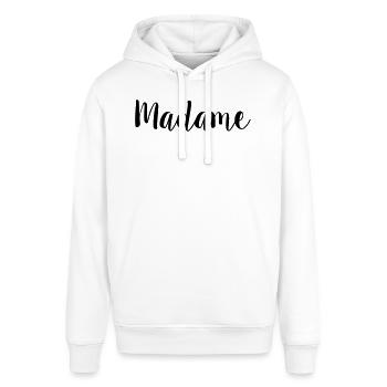 madame simple - Stanley/Stella SOUNDER Unisex Hoodie - white - Front - Alina (178cm) & Michal (187cm)