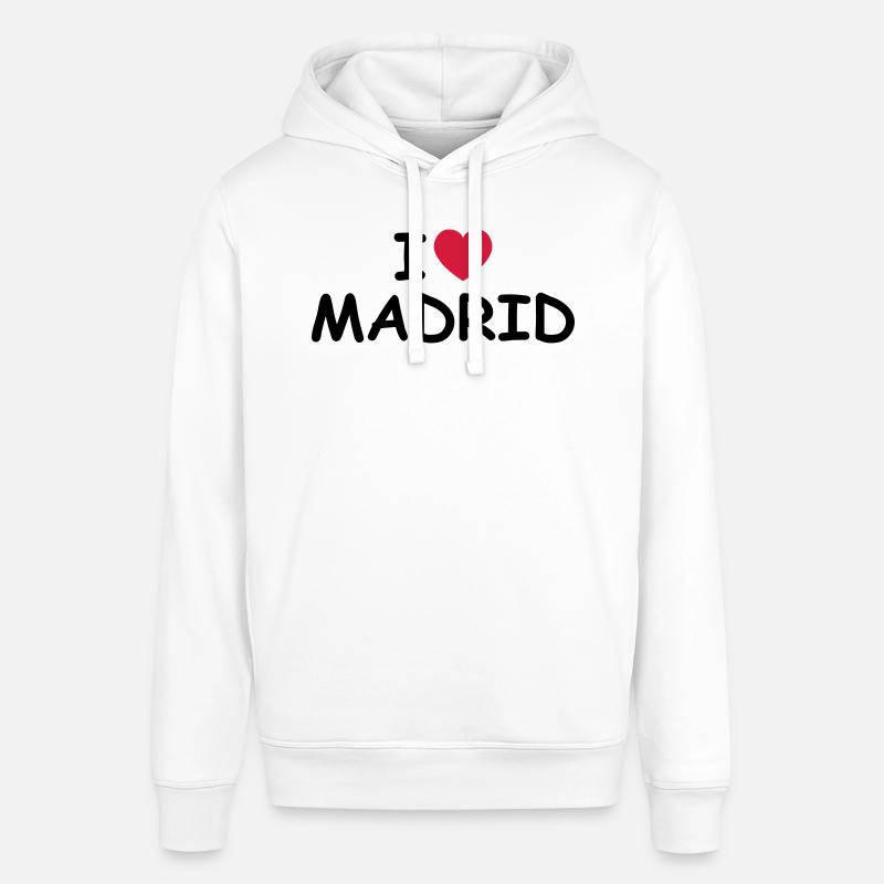 J'aime Madrid - Sweat à capuche SOUNDER Stanley/Stella Unisexe - blanc
