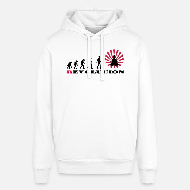r-evolution, Evolution, darvin, revolution, Buddha - Stanley/Stella Unisex Hoodie SOUNDER - Weiß