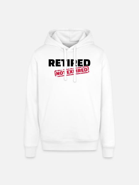 Retired not expired - Stanley/Stella SOUNDER unisex hoodie - hvid