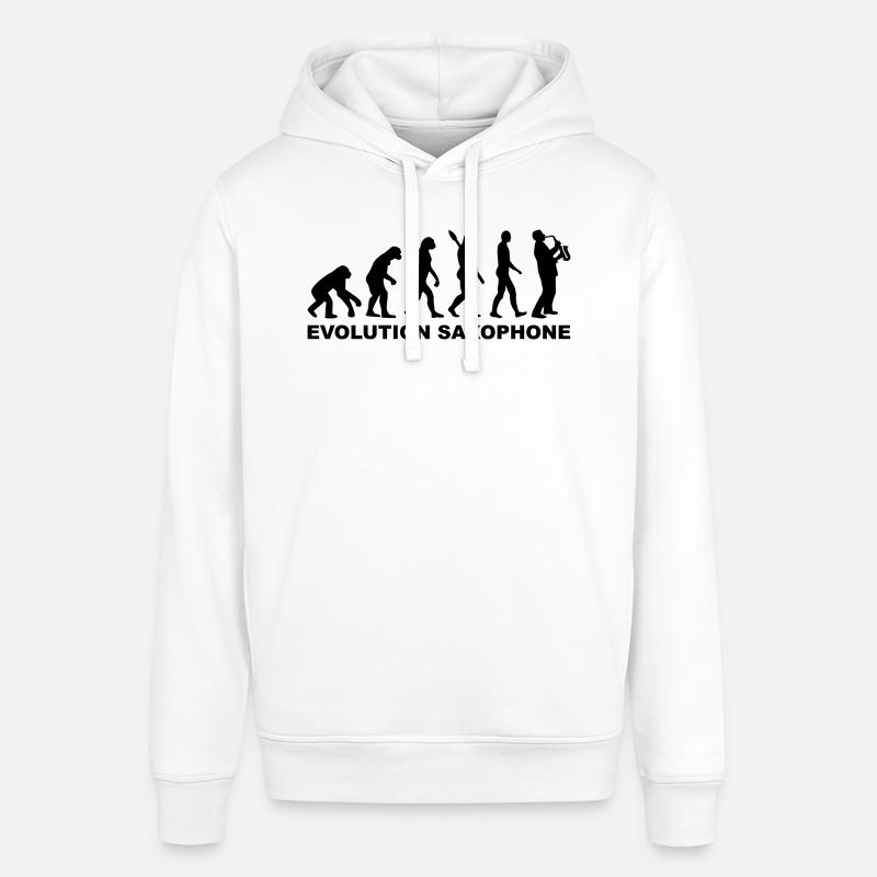 Evolution Saxophone - Sweat à capuche SOUNDER Stanley/Stella Unisexe - blanc