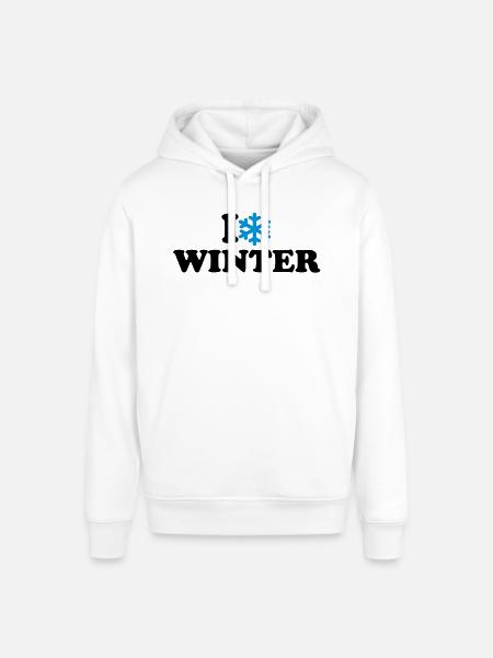 I love winter - Stanley/Stella SOUNDER Unisex Hoodie - white