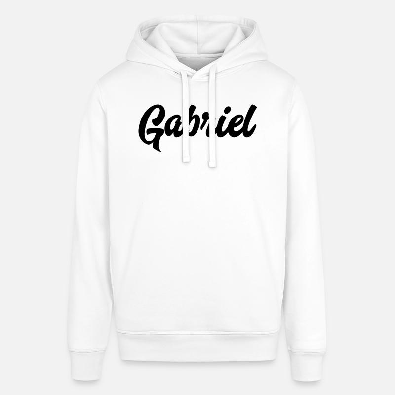 Gabriel Custom Text Nom d’anniversaire - Sweat à capuche SOUNDER Stanley/Stella Unisexe - blanc