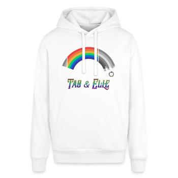 Heartstopper Rainbow Tao and Elle LBGTQIA+ - Stanley/Stella SOUNDER Unisex Hoodie - white - Front - Alina (178cm) & Michal (187cm)