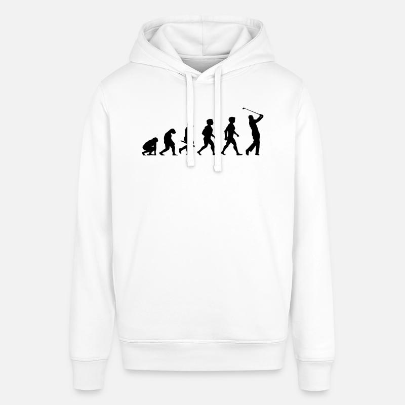 Evolution Golf Golfer Golfspieler Golfplatz - Stanley/Stella Unisex Hoodie SOUNDER - Weiß