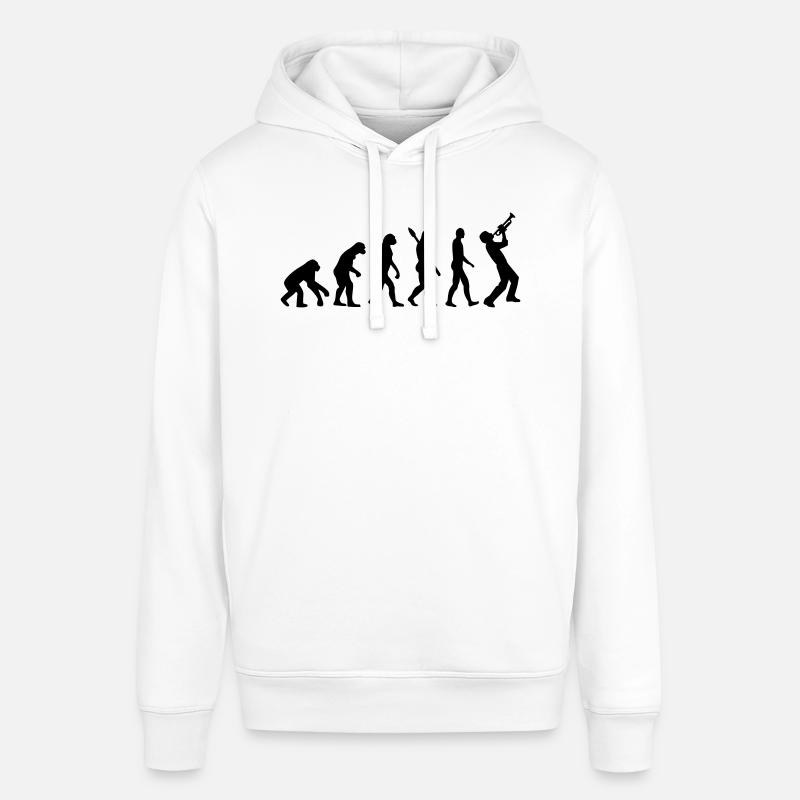 Evolution Trompette - Sweat à capuche SOUNDER Stanley/Stella Unisexe - blanc