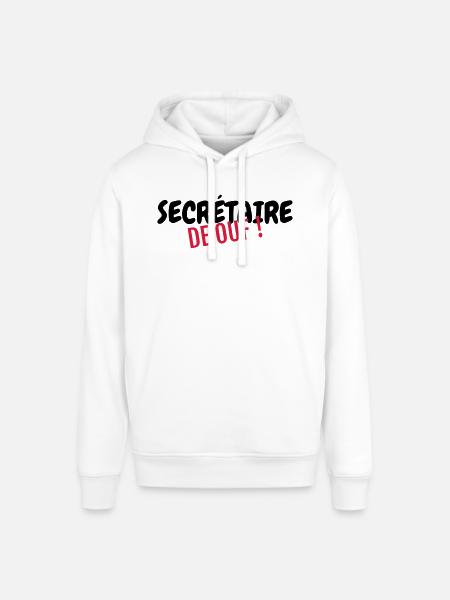 segretario / segreteria / manager / assistant - Felpa con cappuccio unisex SOUNDER di Stanley/Stella - bianco