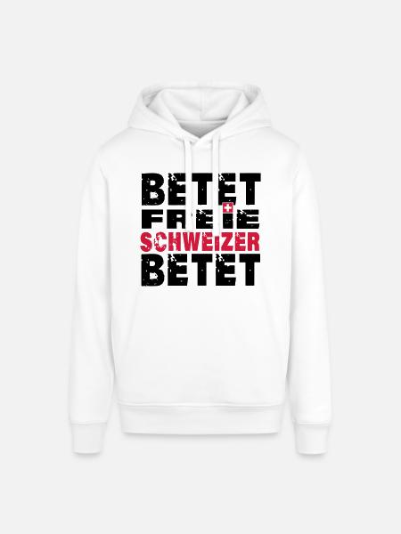 Betet freie Schweizer betet - Stanley/Stella Unisex Hoodie SOUNDER - Weiß