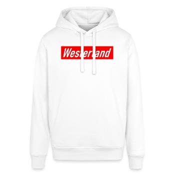Westerland - Slogan - Deutschland - Germany - Sylt - Stanley/Stella Unisex Hoodie SOUNDER - Weiß - Vorne - Alina (178cm) & Michal (187cm)
