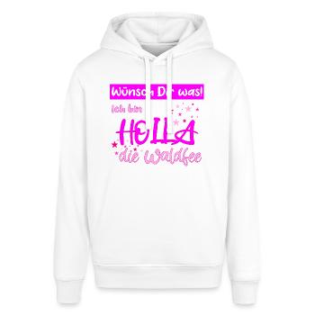 Holla die Waldfee Wünsch Dir was - Stanley/Stella Unisex Hoodie SOUNDER - Weiß - Vorne - Alina (178cm) & Michal (187cm)