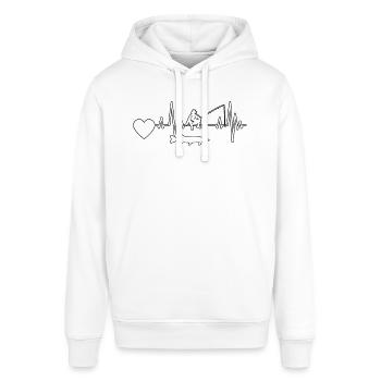 Angler Angelhaken Angeln Fischen Angelsport - Stanley/Stella Unisex Hoodie SOUNDER - Weiß - Vorne - Alina (178cm) & Michal (187cm)