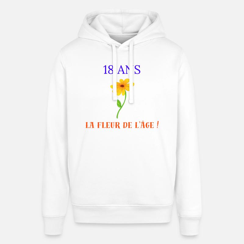 18 ans fleur age - Sweat à capuche SOUNDER Stanley/Stella Unisexe - blanc