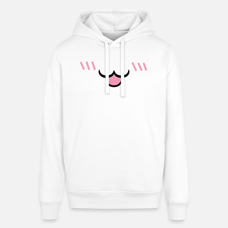 00254 Chat rougissant bouche ouverte - Sweat à capuche SOUNDER Stanley/Stella Unisexe - blanc