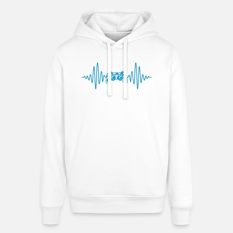 Frequenz Konsole Retro Controller - Stanley/Stella Unisex Hoodie SOUNDER - Weiß
