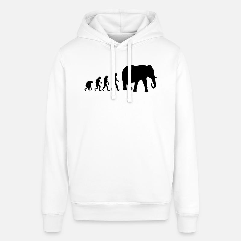 elefant evolution - Stanley/Stella Unisex Hoodie SOUNDER - Weiß