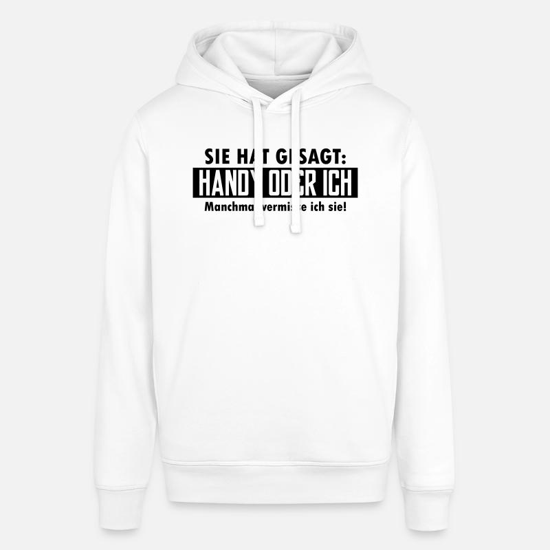 handy oder ich - Stanley/Stella Unisex Hoodie SOUNDER - Weiß