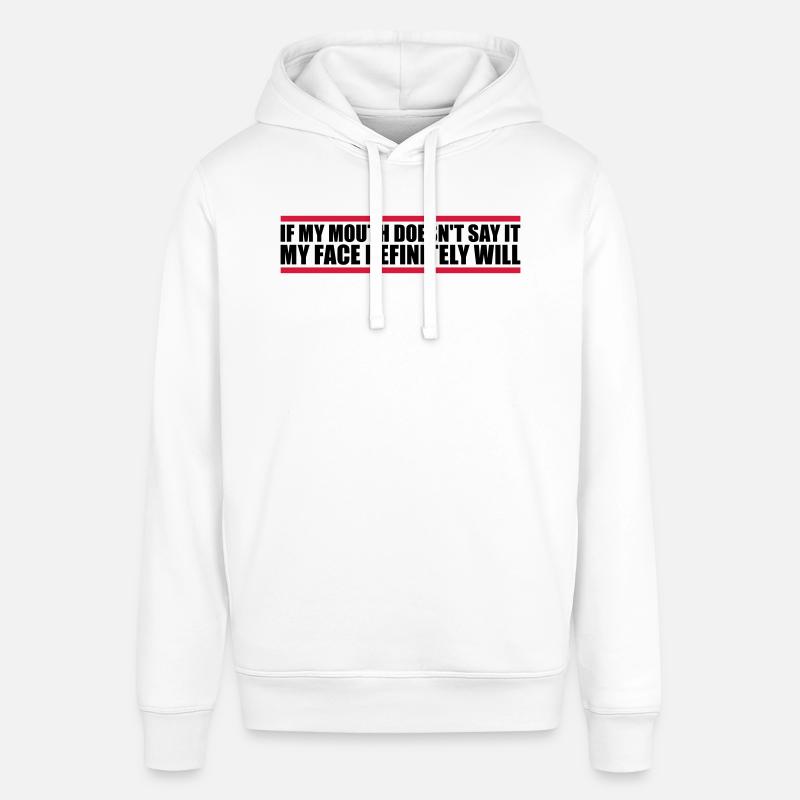 Mon visage le fera certainement - Sweat à capuche SOUNDER Stanley/Stella Unisexe - blanc