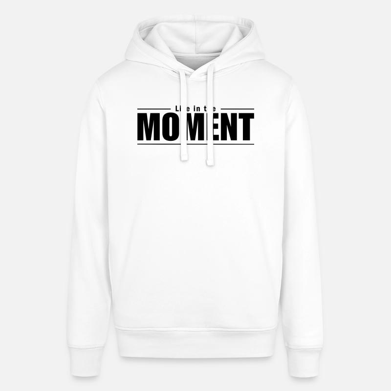 Vivez l’instant présent - Sweat à capuche SOUNDER Stanley/Stella Unisexe - blanc