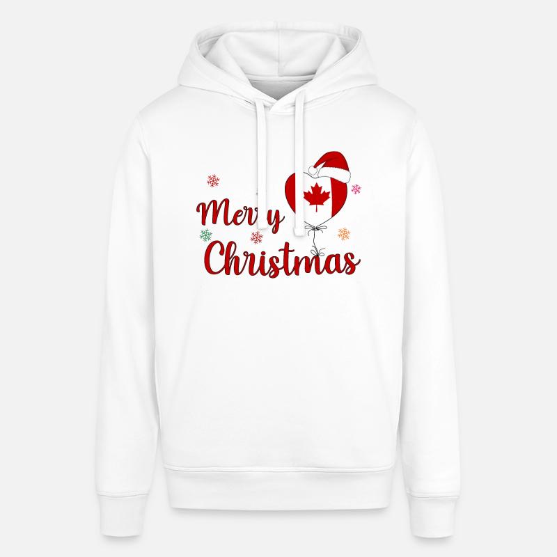 Joyoux Noël Drapeau Canada Coeur - Sweat à capuche SOUNDER Stanley/Stella Unisexe - blanc