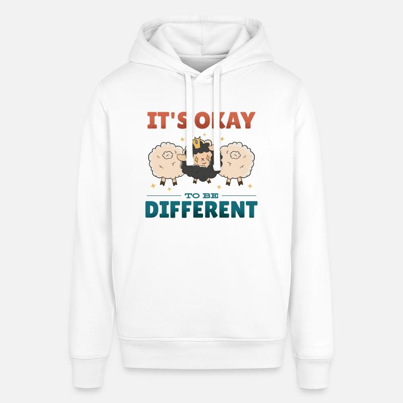 C’est normal d’être différent - Sweat à capuche SOUNDER Stanley/Stella Unisexe - blanc