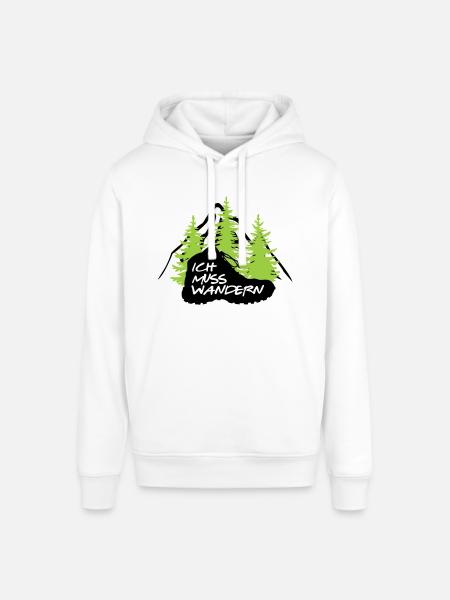 ICH MUSS WANDERN - Stanley/Stella Unisex Hoodie SOUNDER - Weiß