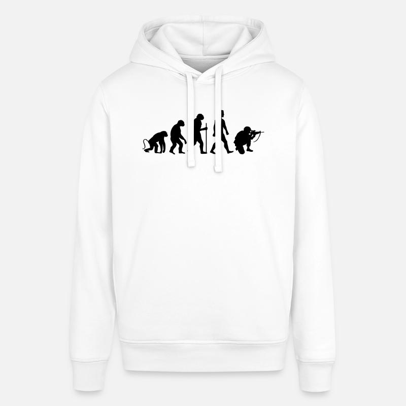 Évolution du soldat - Sweat à capuche SOUNDER Stanley/Stella Unisexe - blanc