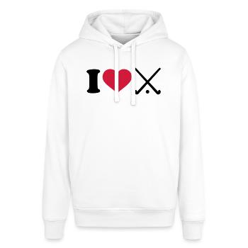 Hockey - Stanley/Stella Unisex Hoodie SOUNDER - Weiß - Vorne - Alina (178cm) & Michal (187cm)