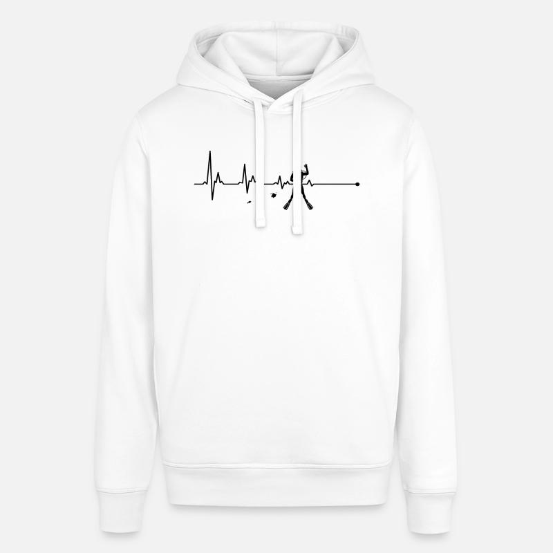 Plongée Plongée Heartbeat - Sweat à capuche SOUNDER Stanley/Stella Unisexe - blanc