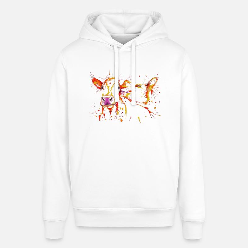 cows - Stanley/Stella SOUNDER Unisex Hoodie - white