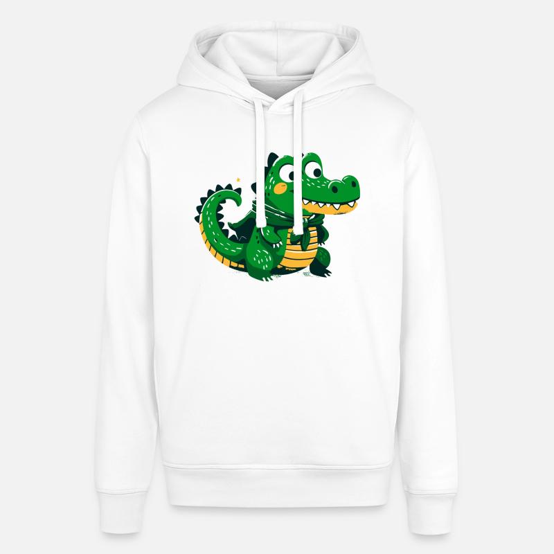 Alligator mignon avec cape - Sweat à capuche SOUNDER Stanley/Stella Unisexe - blanc