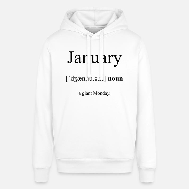 Janvier (Janvier) Dictionnaire de définitions - Sweat à capuche SOUNDER Stanley/Stella Unisexe - blanc