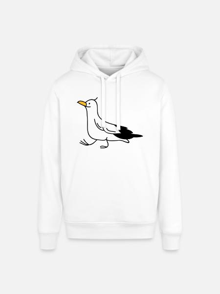 Funny seagull - Stanley/Stella SOUNDER Unisex Hoodie - white