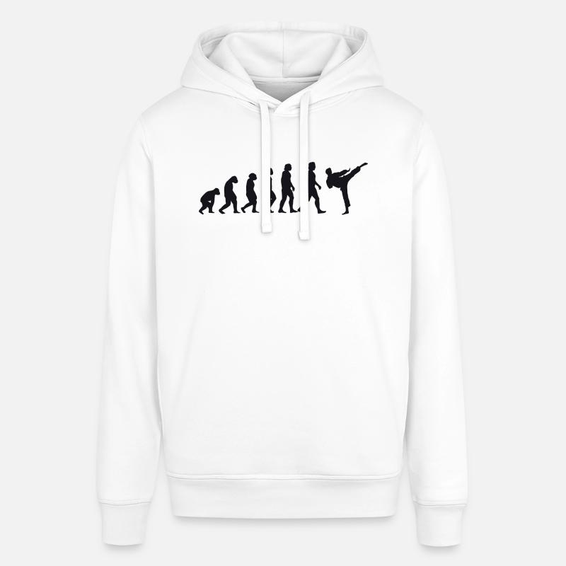 Évolution du karaté - Sweat à capuche SOUNDER Stanley/Stella Unisexe - blanc