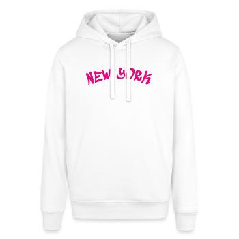 New York - NY - NYC - Manhattan - Brooklyn - USA - Stanley/Stella Unisex Hoodie SOUNDER - Weiß - Vorne - Alina (178cm) & Michal (187cm)