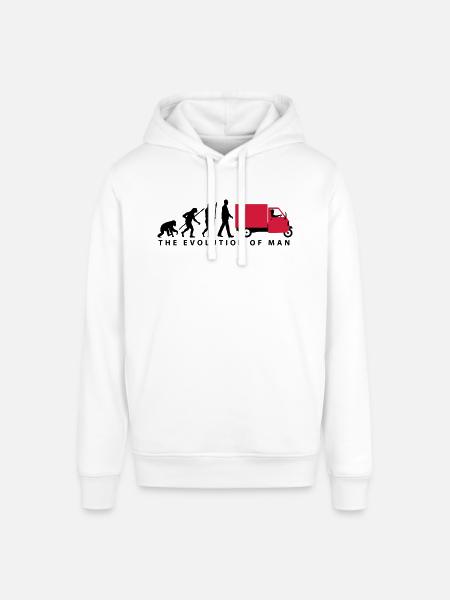 evolution_of_man_Piaggio Ape_092014_b_2c - Stanley/Stella Unisex Hoodie SOUNDER - Weiß
